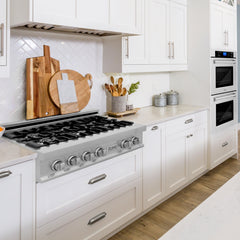 ZLINE Kitchen Package with 36" Stainless Steel Rangetop and 30" Double Wall Oven - 2KP-RTAWD36 - The Home Selection