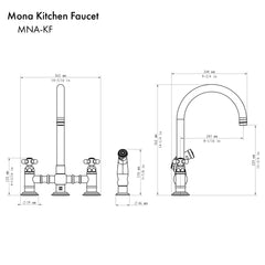 ZLINE Mona Kitchen Faucet, MNA-KF-CH - The Home Selection