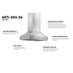 ZLINE Outdoor Approved Island Mount Range Hood in Stainless Steel - 697i-304 - The Home Selection