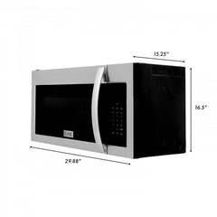 ZLINE Over the Range Convection Microwave Oven in Black Stainless Steel with Modern Handle and Sensor Cooking, MWO-OTR-30-BS - The Home Selection