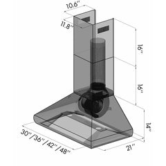 ZLINE Professional Convertible Vent Wall Mount Range Hood in Stainless Steel - 587 - The Home Selection