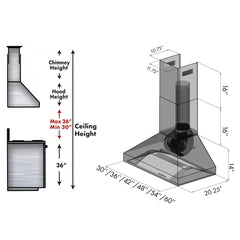 ZLINE Professional Convertible Vent Wall Mount Range Hood in Stainless Steel - 597 - The Home Selection