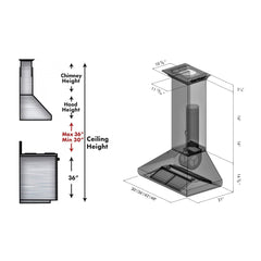 ZLINE Professional Convertible Vent Wall Mount Range Hood in Stainless Steel with Crown Molding - 587CRN - The Home Selection