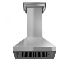 ZLINE Professional Convertible Vent Wall Mount Range Hood in Stainless Steel with Crown Molding - 597CRN - The Home Selection