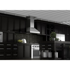 ZLINE Professional Convertible Vent Wall Mount Range Hood in Stainless Steel with Crown Molding - 597CRN - The Home Selection