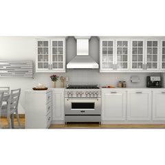ZLINE Professional Convertible Vent Wall Mount Range Hood in Stainless Steel with Crown Molding - 597CRN - The Home Selection