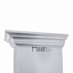 ZLINE Professional Convertible Vent Wall Mount Range Hood in Stainless Steel with Crown Molding - 667CRN - The Home Selection