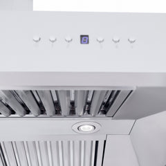 ZLINE Professional Convertible Vent Wall Mount Range Hood in Stainless Steel with Crown Molding - 667CRN - The Home Selection
