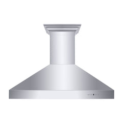 ZLINE Professional Convertible Vent Wall Mount Range Hood in Stainless Steel with Crown Molding - 667CRN - The Home Selection