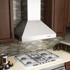 ZLINE Professional Convertible Vent Wall Mount Range Hood in Stainless Steel with Crown Molding - 667CRN - The Home Selection