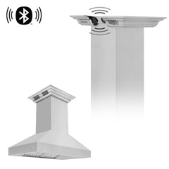 ZLINE Professional Wall Mount Range Hood in Stainless Steel with Built-in CrownSound Bluetooth Speakers - 597iCRN-BT - The Home Selection