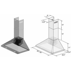 ZLINE Stainless Steel Indoor Wall Range Hood - KF1 - The Home Selection
