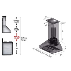 ZLINE Stainless Steel Wall Range Hood with Built-in CrownSound® Bluetooth Speakers - 667CRN-BT - The Home Selection