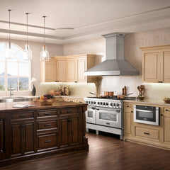 ZLINE Stainless Steel Wall Range Hood with Built-in CrownSound® Bluetooth Speakers - 697CRN-BT - The Home Selection