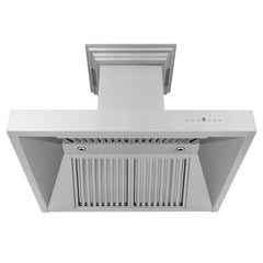 ZLINE Stainless Steel Wall Range Hood with Built-in CrownSound® Bluetooth Speakers - 697CRN-BT - The Home Selection