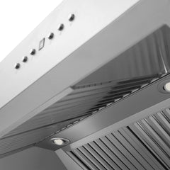 ZLINE Stainless Steel Wall Range Hood with Built-in CrownSound® Bluetooth Speakers - 697CRN-BT - The Home Selection