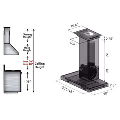 ZLINE Stainless Steel Wall Range Hood with Built-in CrownSound® Bluetooth Speakers - KECRN-BT - The Home Selection