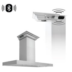 ZLINE Stainless Steel Wall Range Hood with Built-in CrownSound® Bluetooth Speakers - KECRN-BT - The Home Selection