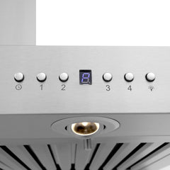 ZLINE Stainless Steel Wall Range Hood with Built-in CrownSound® Bluetooth Speakers - KECRN-BT - The Home Selection