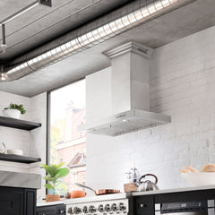 ZLINE Stainless Steel Wall Range Hood with Built-in CrownSound® Bluetooth Speakers - KECRN-BT - The Home Selection