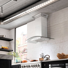 ZLINE Stainless Steel Wall Range Hood with Built-in CrownSound® Bluetooth Speakers - KZCRN-BT - The Home Selection