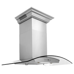 ZLINE Stainless Steel Wall Range Hood with Built-in CrownSound® Bluetooth Speakers - KZCRN-BT - The Home Selection
