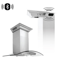 ZLINE Stainless Steel Wall Range Hood with Built-in CrownSound® Bluetooth Speakers - KZCRN-BT - The Home Selection