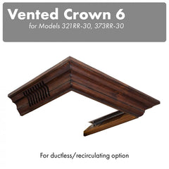 ZLINE Vented Crown Molding Profile 6 For Wall Mount Range Hood - CM6V-300R - The Home Selection