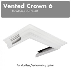 ZLINE Vented Crown Molding Profile 6 For Wall Mount Range Hood - CM6V-300T - The Home Selection