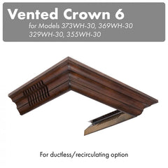 ZLINE Vented Crown Molding Profile 6 For Wall Mount Range Hood - CM6V-300W - The Home Selection
