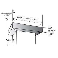 ZLINE Vented Crown Molding Profile 6 for Wall Mount Range Hood (CM6V-8667C) - The Home Selection