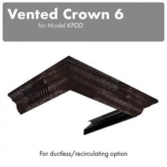 ZLINE Vented Crown Molding Profile 6 for Wall Mount Range Hood (CM6V-8KBC) - The Home Selection