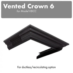 ZLINE Vented Crown Molding Profile 6 for Wall Mount Range Hood - CM6V-KBCC - The Home Selection