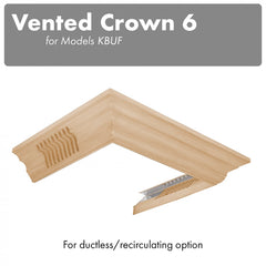 ZLINE Vented Crown Molding Profile 6 for Wall Mount Range Hood - CM6V-KBUF - The Home Selection