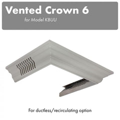 ZLINE Vented Crown Molding Profile 6 for Wall Mount Range Hood - CM6V-KBUU - The Home Selection