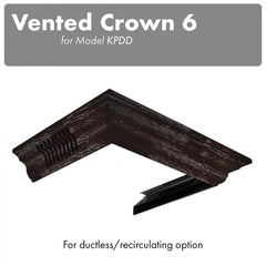 ZLINE Vented Crown Molding Profile 6 for Wall Mount Range Hood - CM6V-KPDD - The Home Selection