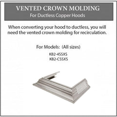ZLINE Vented Crown Molding Profile 6 for Wall Mount Range Hood in DuraSnow® Stainless Steel - CM6V-KB-S304 - The Home Selection