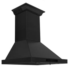 ZLINE Wall Mount Range Hood in Black Stainless Steel with Built-in CrownSound® Bluetooth Speakers - BSKBNCRN-BT - The Home Selection