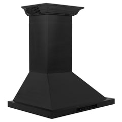 ZLINE Wall Mount Range Hood in Black Stainless Steel with Built-in CrownSound® Bluetooth Speakers - BSKBNCRN-BT - The Home Selection