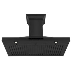 ZLINE Wall Mount Range Hood in Black Stainless Steel with Built-in CrownSound® Bluetooth Speakers - BSKBNCRN-BT - The Home Selection