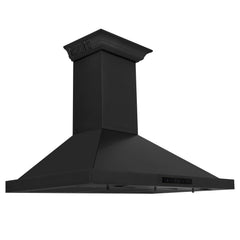 ZLINE Wall Mount Range Hood in Black Stainless Steel with Built-in CrownSound® Bluetooth Speakers - BSKBNCRN-BT - The Home Selection