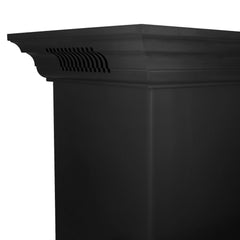 ZLINE Wall Mount Range Hood in Black Stainless Steel with CrownSound® Speakers - BSKENCRN-BT - The Home Selection