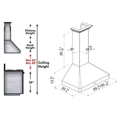 ZLINE Wall Mount Range Hood in DuraSnow® Stainless Steel - 8KF2S - The Home Selection