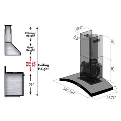 ZLINE Wall Mount Range Hood in Stainless Steel - KN6 - The Home Selection