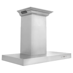 ZLINE Wall Mount Range Hood In Stainless Steel With Built-In CrownSound® Bluetooth Speakers (KECRN-BT) - The Home Selection