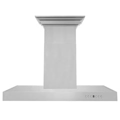 ZLINE Wall Mount Range Hood In Stainless Steel With Built-In CrownSound® Bluetooth Speakers (KECRN-BT) - The Home Selection