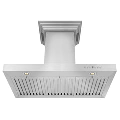 ZLINE Wall Mount Range Hood In Stainless Steel With Built-In CrownSound® Bluetooth Speakers (KECRN-BT) - The Home Selection