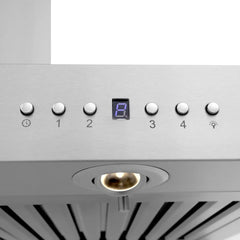 ZLINE Wall Mount Range Hood In Stainless Steel With Built-In CrownSound® Bluetooth Speakers (KECRN-BT) - The Home Selection