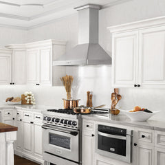 ZLINE Wall Mount Range Hood in Stainless Steel with Built-in CrownSound™ Bluetooth Speakers - KF2CRN-BT - The Home Selection