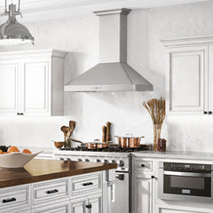 ZLINE Wall Mount Range Hood in Stainless Steel with Built-in CrownSound™ Bluetooth Speakers - KF2CRN-BT - The Home Selection